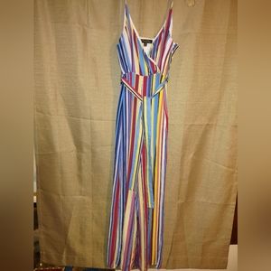 Petal Roz XS Striped Romper Maxi Length